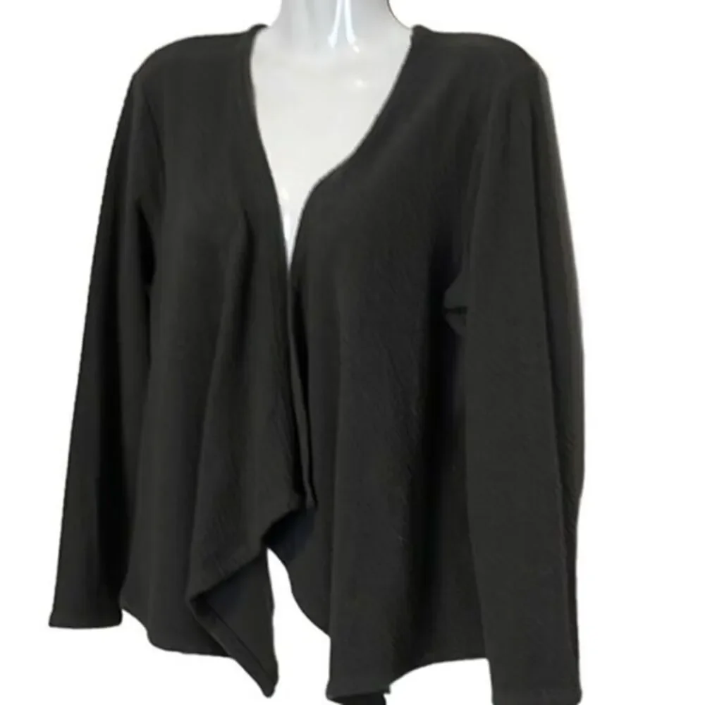 J.Jill Pure Jill womens shrug S gray green textured Preppy long sleeves Cardigan